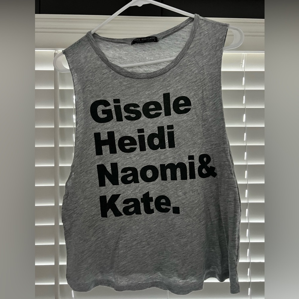 Rock Rose Classic Gray Tank Top